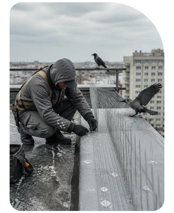 Защита от ворон под ключ в Кумертау по цене от 5105 р. | Сенат-Кра